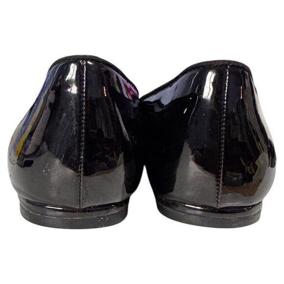 Tommy Hilfiger Black and gold patent leather flats ladies size 7.5 - Picture 4 of 7